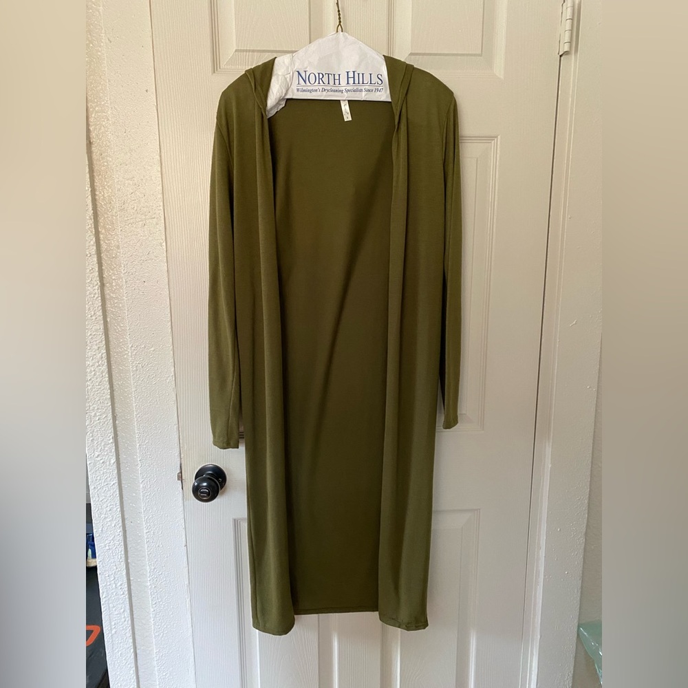 Lyss Loo Light Weight Long Sweater with Hood